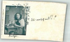 3507 Biglen 1900 Foto AK Tracht Frau Ort lt. Stempel