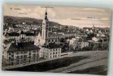 9000 St. Gallen S. Gallo Foto AK Krankenhaus Kirche Linsenbühl St.Fiden