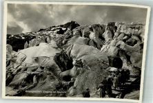 3999 Oberwald Foto AK Rhonegletscher Eingang zur Eisgrotte Obergoms