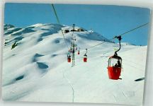 7260 Davos Dorf 1976 Winter Seilbahn Gondelbahn Schatzalp