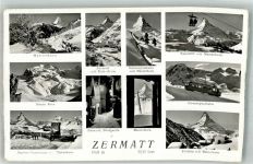3920 Zermatt 1956 Winter Zahnradbahn Gornergratbahn Bahnhof Matterhorn