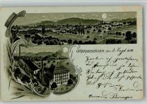 3052 Zollikofen 1902 BOAKC Bahnhof Molkerei Lithographie