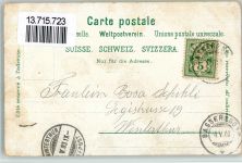 8197 Rafz 1903 BOAKC Gasthaus zum Kreuz Fabrik Schule Bahnhof Lithographie