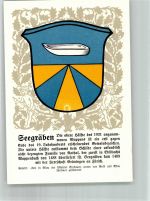 8607 Aathal-Seegräben Lithographie Wappen