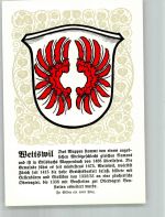 8907 Wettswil Lithographie Wappen