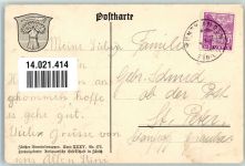 8194 Hüntwangen 1937 Lithographie Wappen