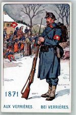 Les Verrières Uniform Der Schweizer Soldat im Laufe der Jahrhunderte 1871 Militär Schweiz Winterlithographie