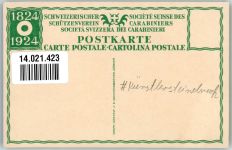 1000 Lausanne Losanna Künstlersteindruck Schützenverein Carabiniers 1824-1924