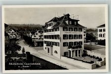 8810 Horgen Foto AK Gasthaus Alkoholhlfreies Gemeindehaus zur Sonne Ort handschriftlich