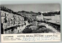 6000 Luzern Lucerne Foto AK Hotel Beau-Rivage