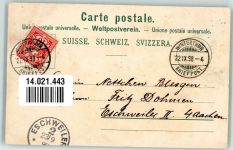 Winterthur Bahnhof Bahnhof Schweiz 1898 Mondschein