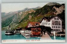 3855 Brienz BE Foto AK Hotel de l´Ours Dampfer
