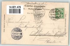 9000 St. Gallen S. Gallo 1903 Foto AK Denkmal Broderbrunnen Handelsbank