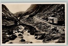 6487 Göschenen Foto AK Zahnradbahn Schöllenenbahn