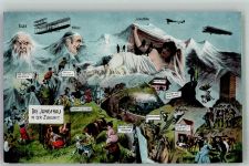 3822 Lauterbrunnen Zukunfts AK Die Jungfrau Eiger Mönch Fluggeräte