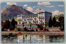6900 Lugano Foto AK Grand Hotel Europe