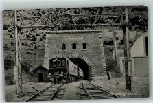 3999 Oberwald 1912 Foto AK Eisenbahn Lötschbergtunnel
