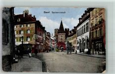 4000 Basel Bâle 1922 Foto AK Spalenvorstadt Gasthaus Ochsen Straßenbahn