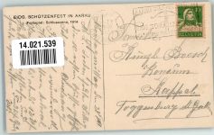 5000 Aarau Sonderstempel eidgen. Schützenfest Festspiel 1914