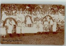 4924 Obersteckholz 1917 Foto AK Gruppenfoto Mädchen im Festschmuck