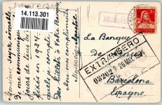 1000 Lausanne Losanna 1934 Gebrauchsspuren Luftpost Springland Burinsel Suisse