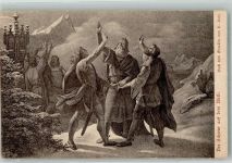 sign. Rahl K. Der Schwur auf dem Rütli Motiv Schweiz 1907 Künstlerkarte
