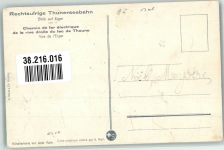 Künstlerkarte sign. Roth Andr. Rechtsufrige Thunerseebahn Blick zu Eiger