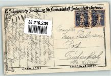 Bern Berne IX Schweizerische Ausstellung f. Landwirtschaft 12.-27.9.1925 Motiv Schweiz 1925