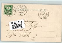 Wilhelm Tell mit Sohn vor Gebirgslandschaft Edelweiss Motiv Schweiz 1901 Prägedruck