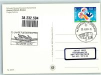 8302 Kloten 1989 Foto AK Fliegeraufnahme des Flughafens Stempel Automobil-Postbüro