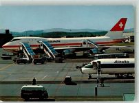 8302 Kloten Foto AK Jets der Swissair und Alitalia