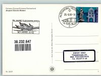 8302 Kloten 1989 Foto AK Fliegeraufnahme des Flughafens Stempel Automobil-Postbüro