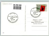 8302 Kloten 1988 Sonderstempel Passagierjet der Swissair Doppeldecker U-Bahn Fotograf Baumann