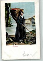 Junge Frau in Tracht aus dem Tessin Verlag Guggenheim & Co. 10188 Tracht Schweiz 1902