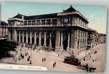 1200 Genève Genf Foto AK Postamt Straßenbahn