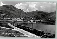 7188 Sedrun Foto AK Bergbahn Furka Oberalp Bahn Oberalp-Hospiz