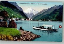 6454 Flüelen Foto AK Vierwaldstättersee Birkenstock