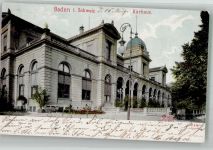 5400 Baden 1902 Foto AK Kurhaus Bahnpost Zug 89 Nr. 21