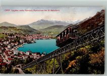 6900 Lugano Foto AK Bergbahn S. Salvatore