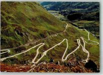 7188 Sedrun Foto AK Oberalppass Strassenkehre unterhalb Hospiz