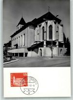 9050 Appenzell Foto AK Kirche St. Mauritius Marke bildseitig