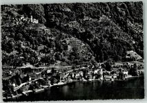 6576 Gerra Foto AK Fliegeraufnahme Gambarogno Lago Maggiore