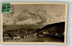 6440 Brunnen 1914 Foto AK Mythen Marke bidlseitig
