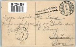 1200 Genève Genf 1913 Foto AK Pont et Hotel des Bergues Marke bildseitig
