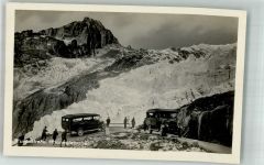 Furka Foto AK Omnibus Auto Oldtimer Rhonegletscher Furkastrasse