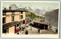 Schynige Platte Foto AK Hotel Schynige Platte Bahnhof