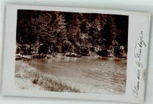 3714 Frutigen Foto AK Blausee Ort handschriftlich