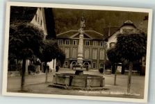 6460 Altdorf UR Foto AK Denkmal Brunnen Tellspielhaus Lehnplatz