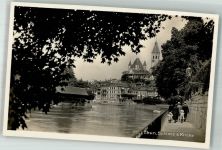 3600 Thun Foto AK Schloss Kirche