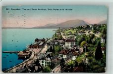 2000 Neuchâtel Neuenburg 1913 Foto AK Hafen Bahnhof